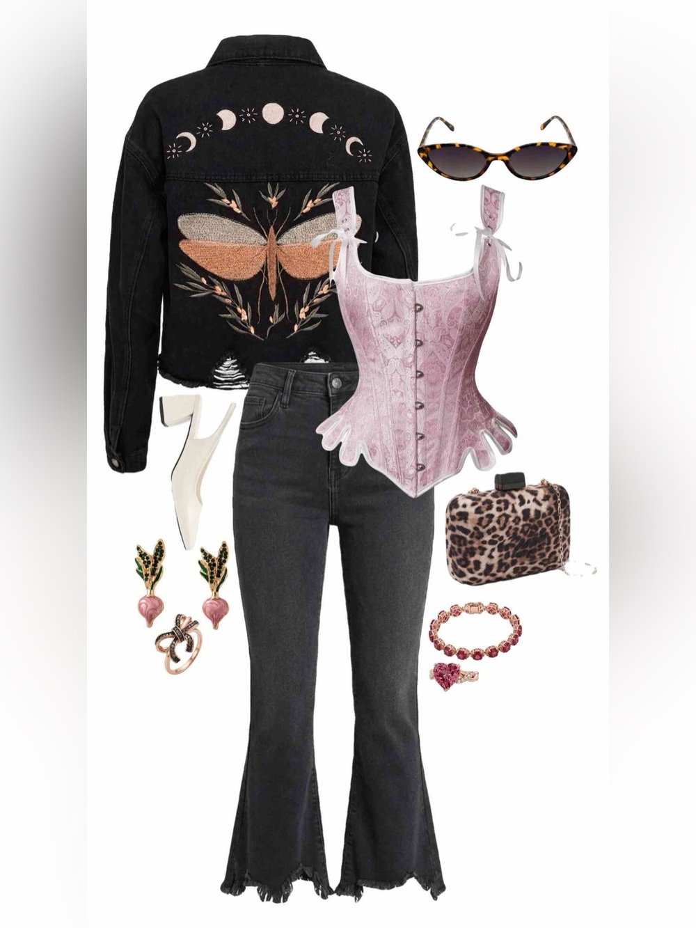 Leopard Print Faux Fur Clutch with Black Acrylic Clasp